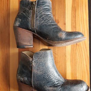 Bed Stu Yell Handcrafted Distressed Leather Booties Size 6